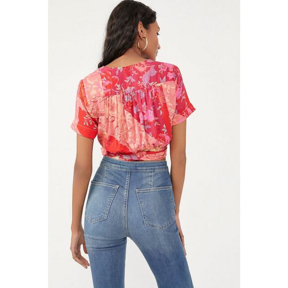 Free People NWT Boho Ashley Wrap Crop Top - Picture 3 of 8